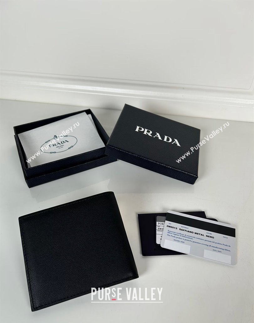 Prada Leather wallet Black 2024 2MO513 (YZ-240805104)