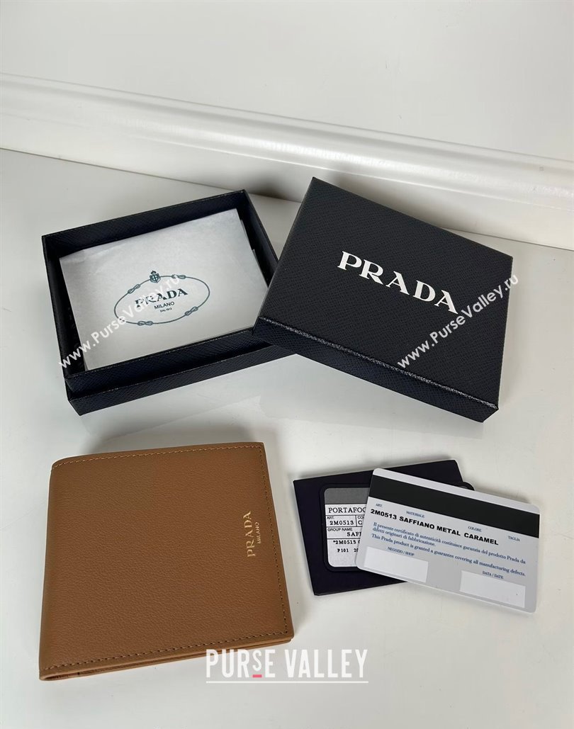 Prada Leather wallet Brown 2024 2MO513 (YZ-240805105)