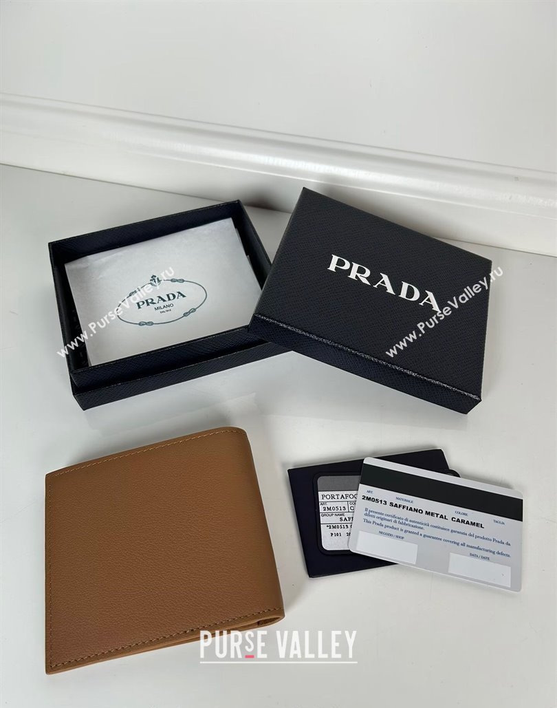 Prada Leather wallet Brown 2024 2MO513 (YZ-240805105)