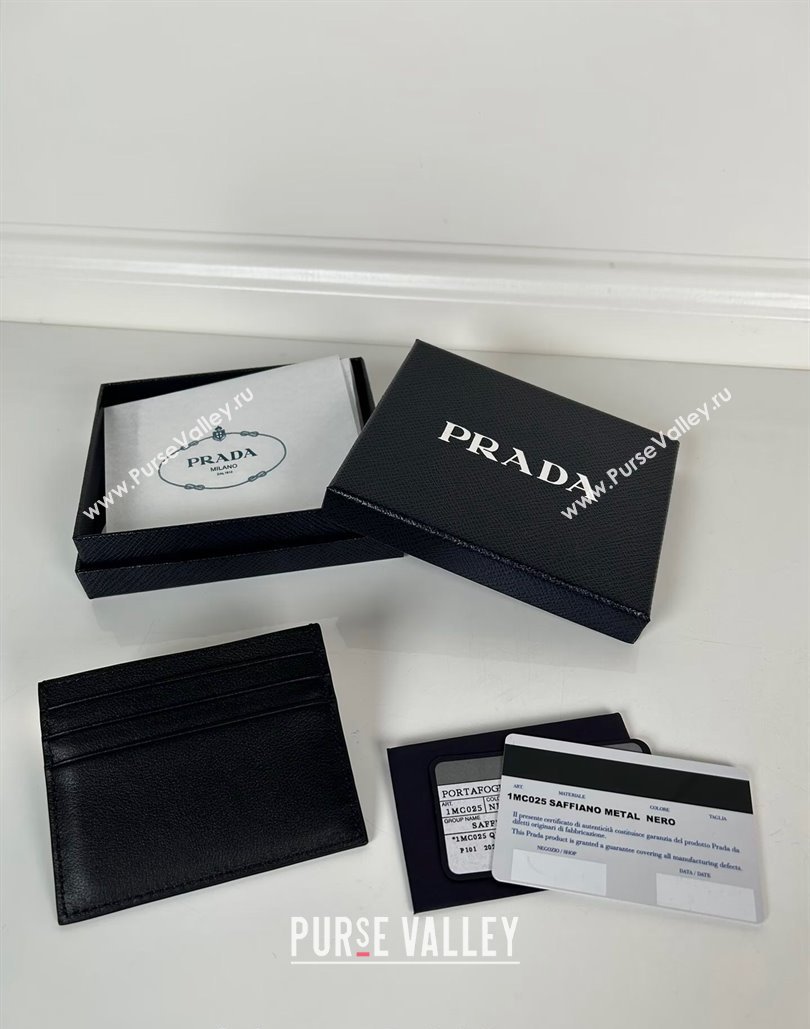 Prada Leather card holder wallet Black 2024 1MC025 0805 (YZ-240805106)