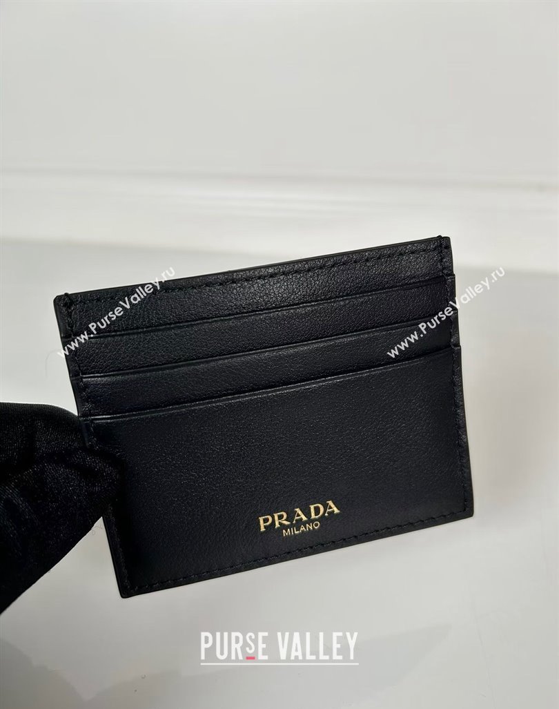 Prada Leather card holder wallet Black 2024 1MC025 0805 (YZ-240805106)