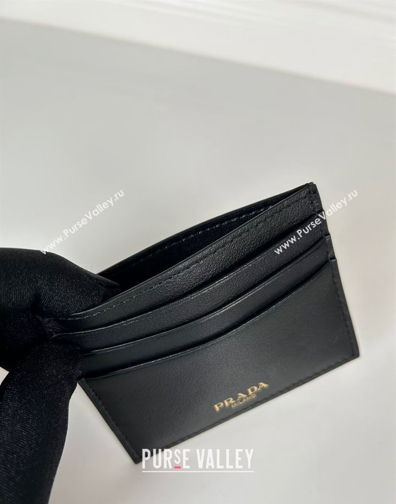 Prada Leather card holder wallet Black 2024 1MC025 0805 (YZ-240805106)