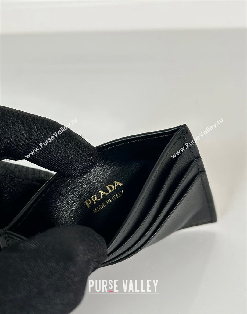 Prada Leather card holder wallet Black 2024 1MC025 0805 (YZ-240805106)