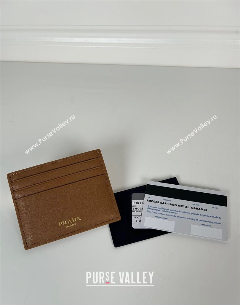 Prada Leather card holder wallet Brown 2024 1MC025 0805 (YZ-240805107)