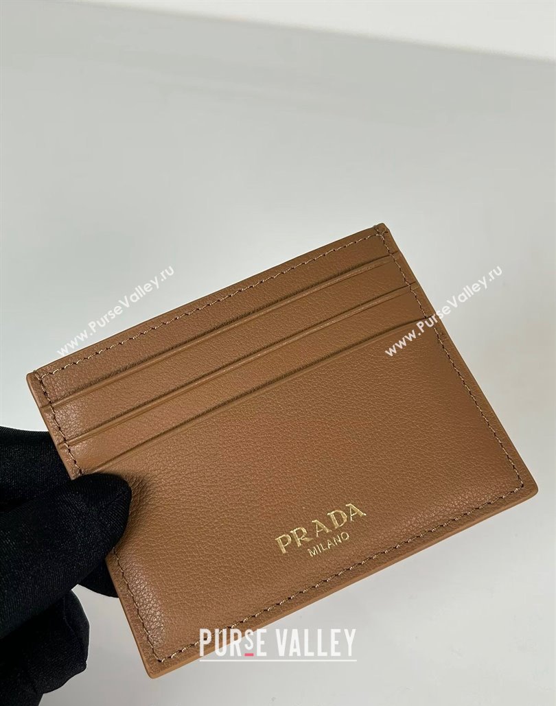 Prada Leather card holder wallet Brown 2024 1MC025 0805 (YZ-240805107)