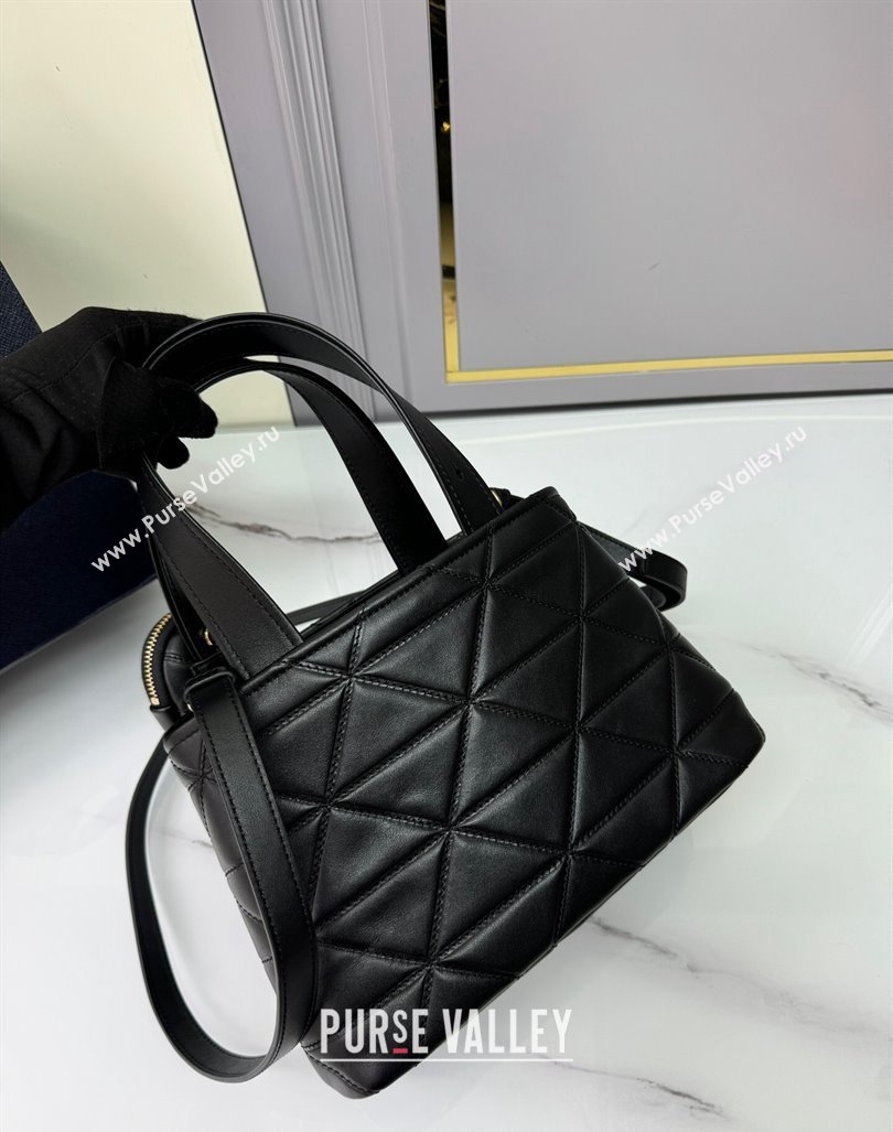 Prada Small quilted leather tote bag Black 2024 1BG548 (YZ-240827064)