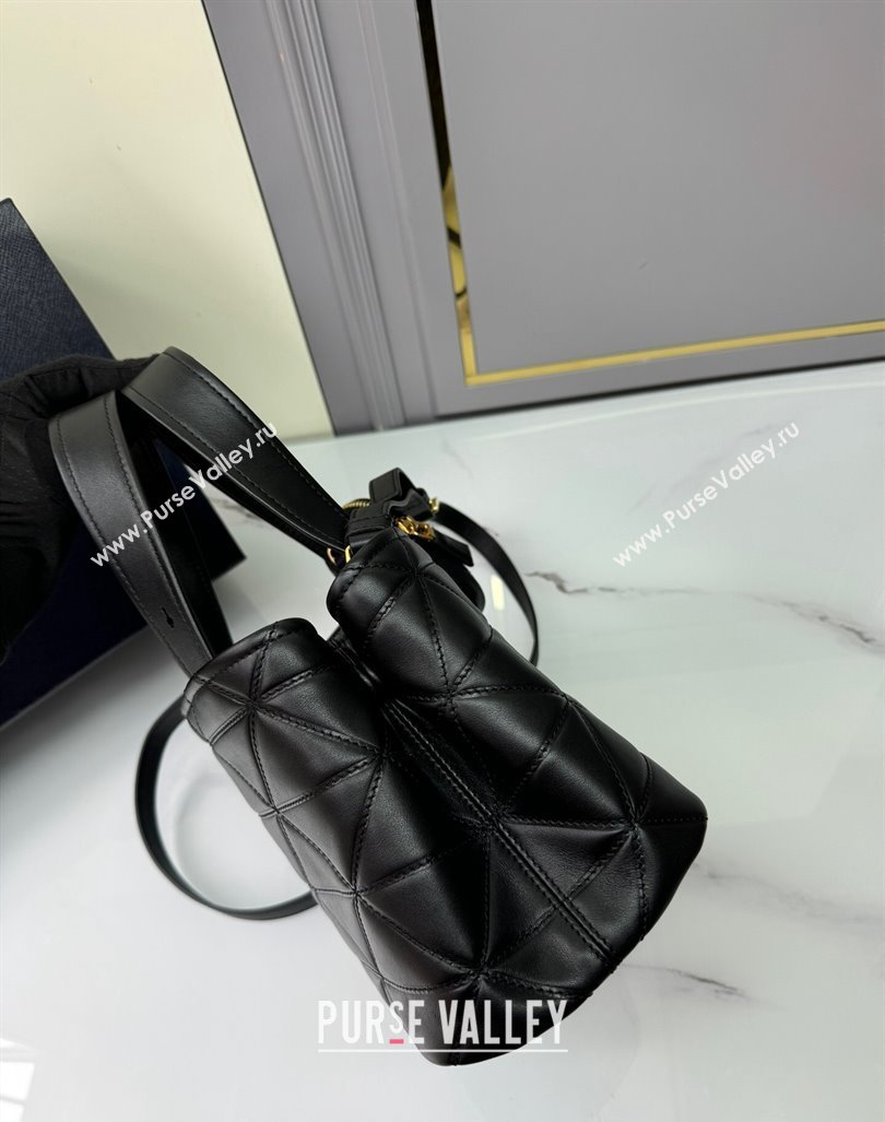 Prada Small quilted leather tote bag Black 2024 1BG548 (YZ-240827064)