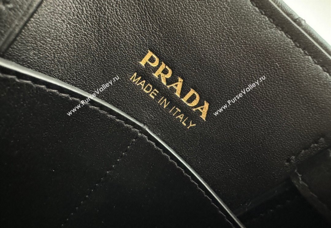 Prada Small quilted leather tote bag Black 2024 1BG548 (YZ-240827064)