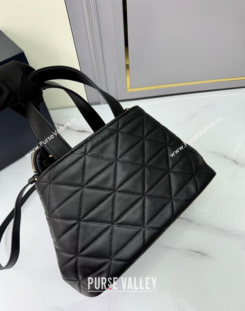 Prada Medium quilted leather tote bag Black 2024 1BG545 (YZ-240827065)