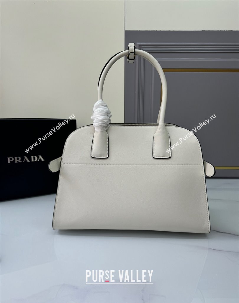 Prada Medium leather tote bag White 2024 1BG538 (YZ-240827056)