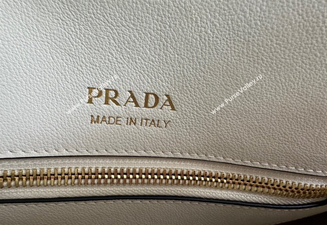 Prada Medium leather tote bag White 2024 1BG538 (YZ-240827056)