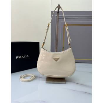 Prada Cleo patent leather bag 1BC169 White 2024 (YZ-240827055)