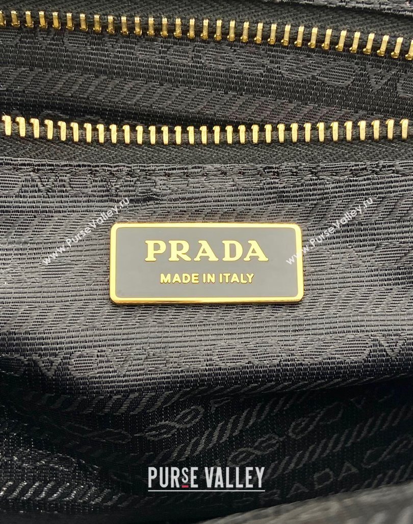 Prada Large leather handbag 1BA433 Dark Brown 2024 (YZ-240827075)