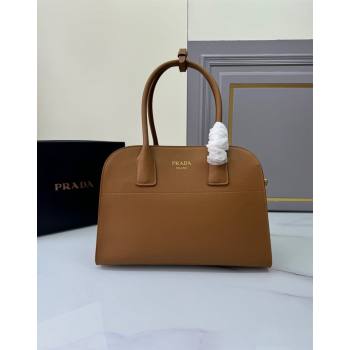 Prada Medium leather tote bag Caramel Brown 2024 1BG538 (YZ-240827057)