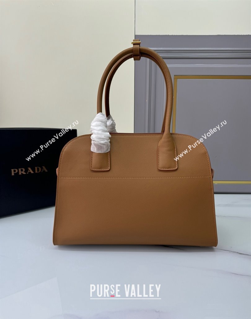 Prada Medium leather tote bag Caramel Brown 2024 1BG538 (YZ-240827057)