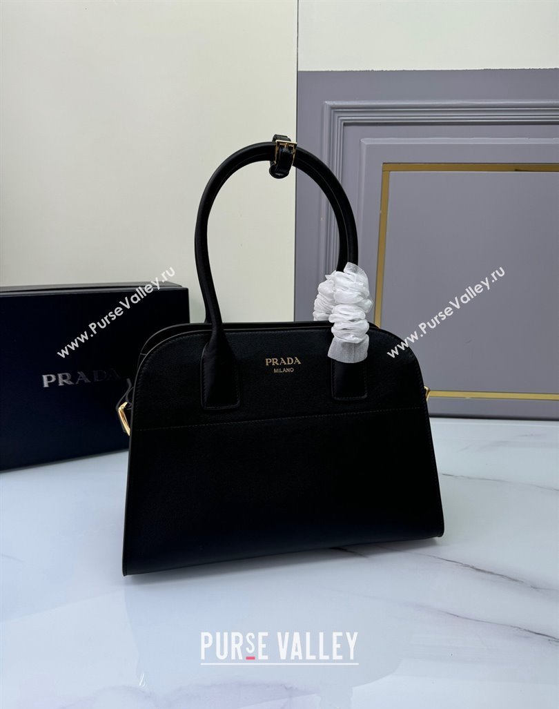 Prada Medium leather tote bag Black 2024 1BG538 (YZ-240827058)