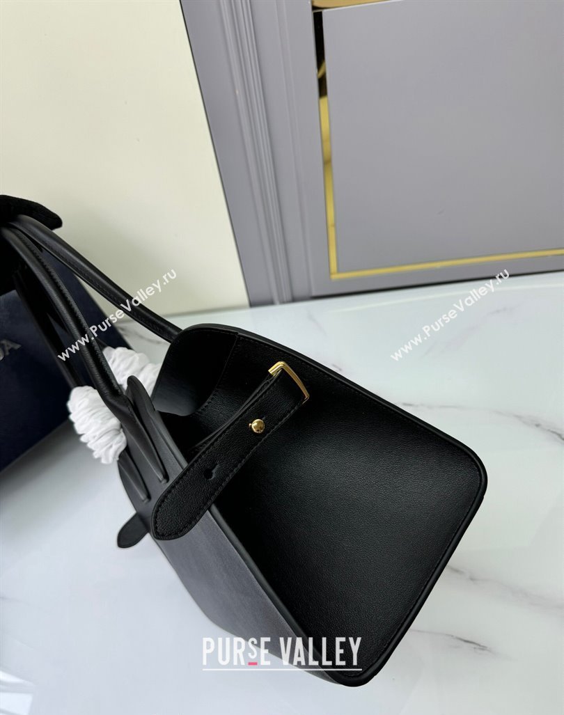 Prada Medium leather tote bag Black 2024 1BG538 (YZ-240827058)