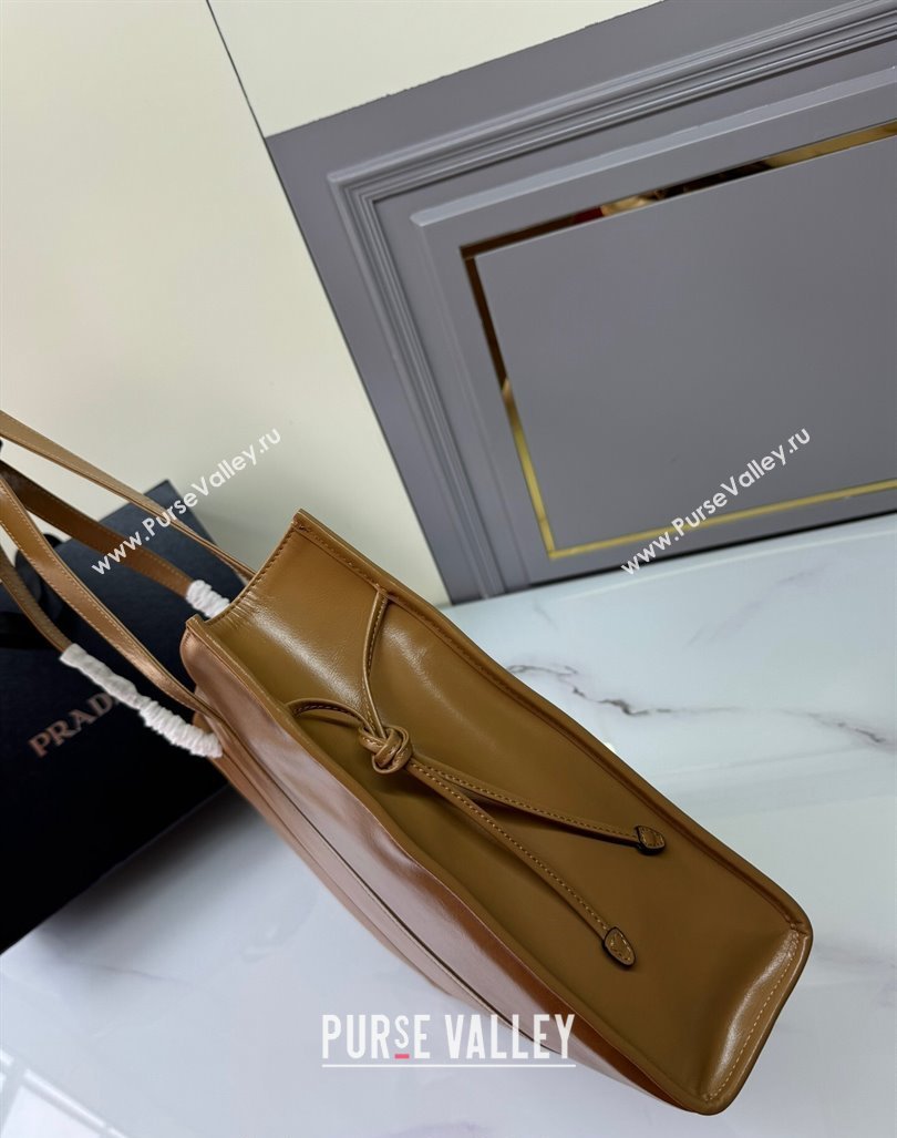Prada Large Leather Tote bag Brown 2024 1BG460 (YZ-240827059)