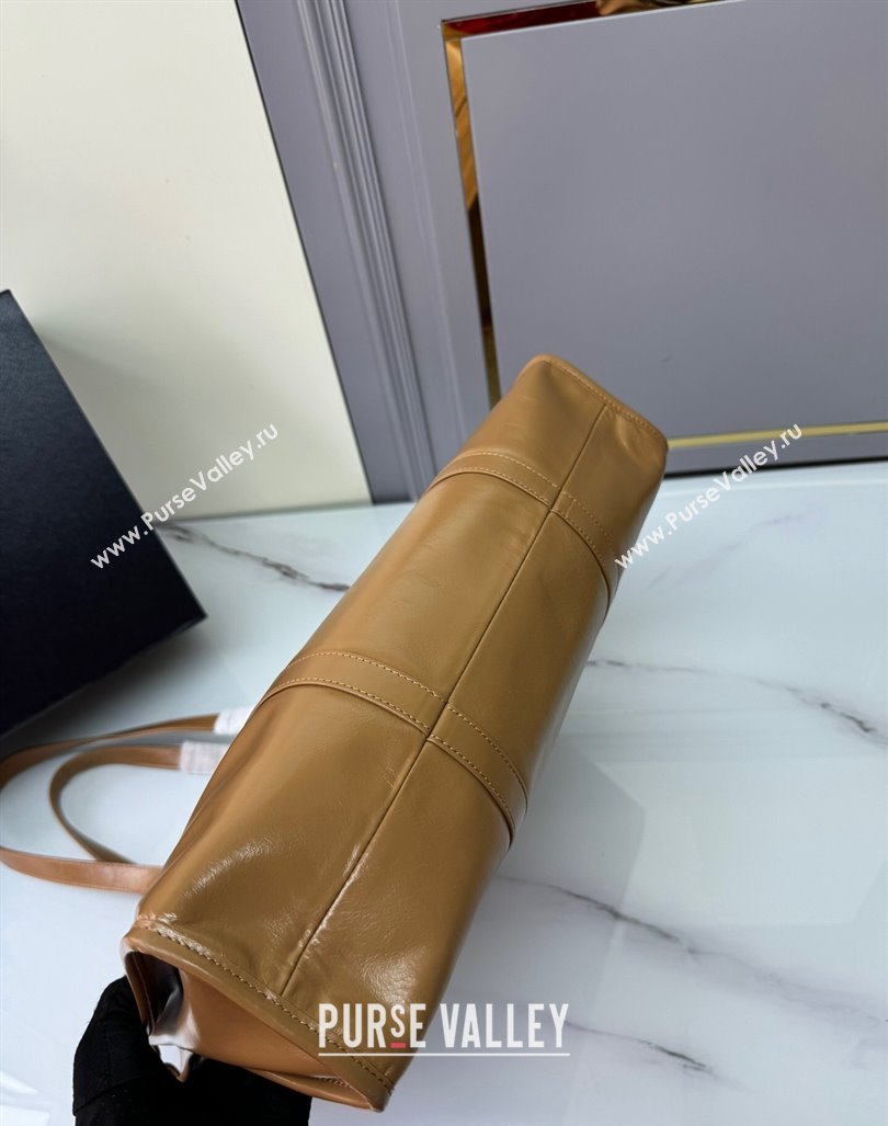 Prada Large Leather Tote bag Brown 2024 1BG460 (YZ-240827059)