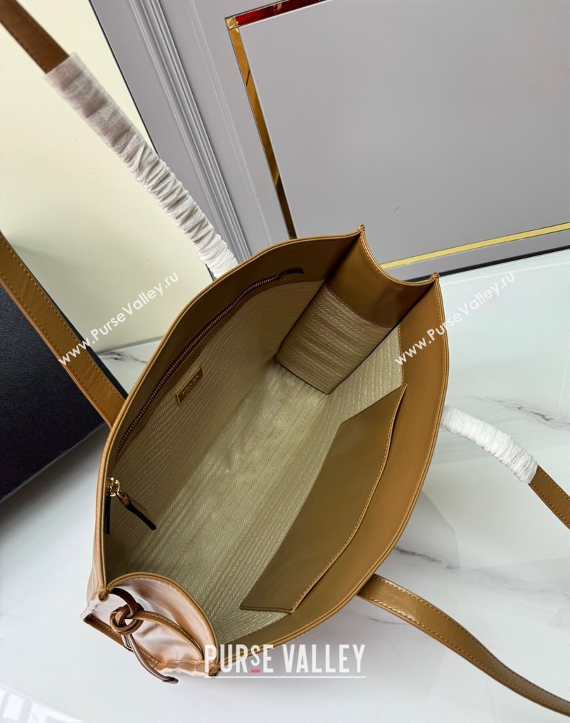 Prada Large Leather Tote bag Brown 2024 1BG460 (YZ-240827059)