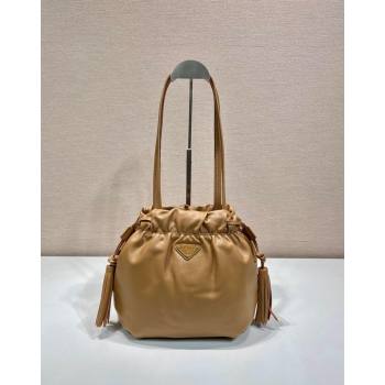 Prada Lambskin Bucket bag Brown 2024 1BG541 (YZ-240923016)