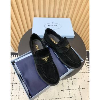 Prada Suede loafers Black 2024 PR101104 (KER-241011095)