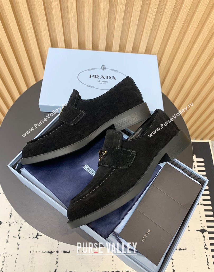 Prada Suede loafers Black 2024 PR101104 (KER-241011095)