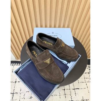 Prada Suede loafers Grey 2024 PR101104 (KER-241011096)