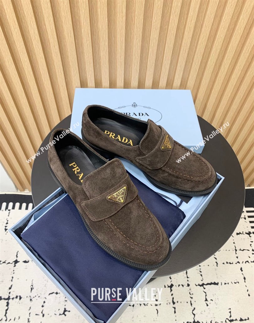 Prada Suede loafers Grey 2024 PR101104 (KER-241011096)