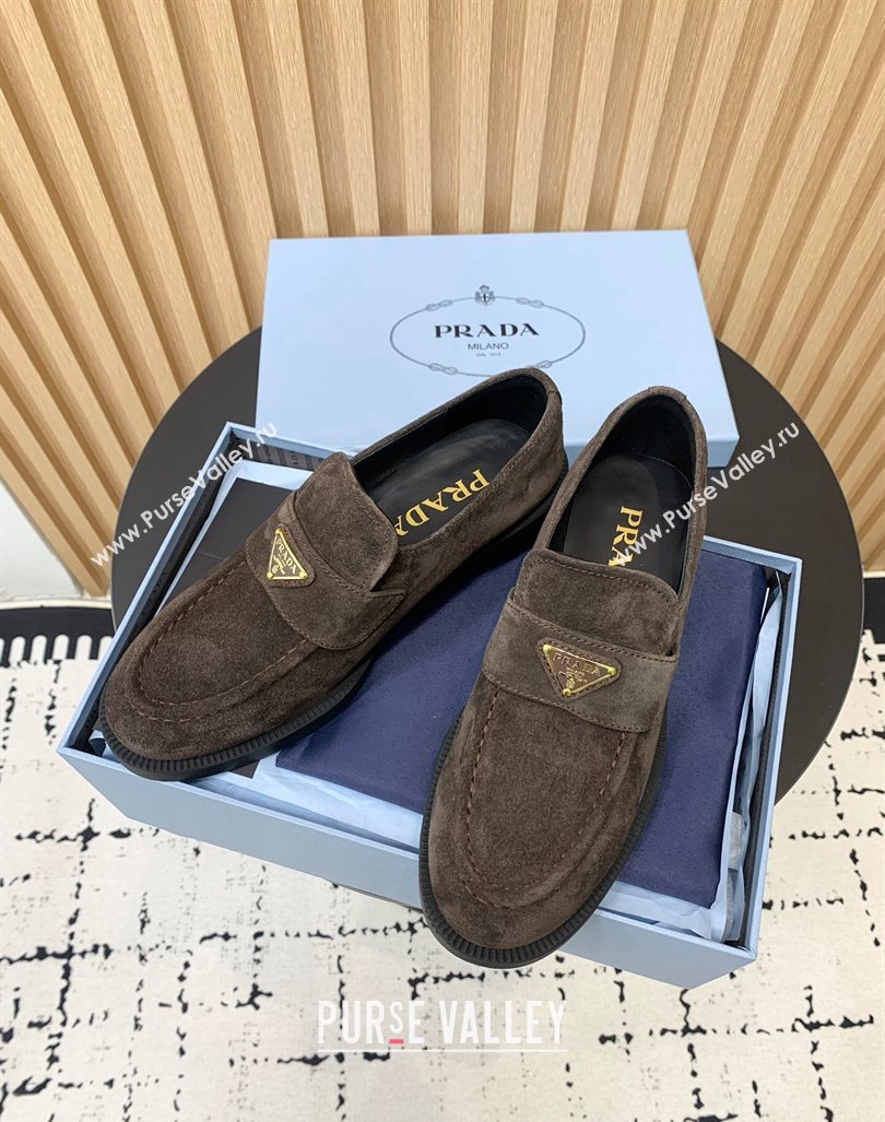 Prada Suede loafers Grey 2024 PR101104 (KER-241011096)