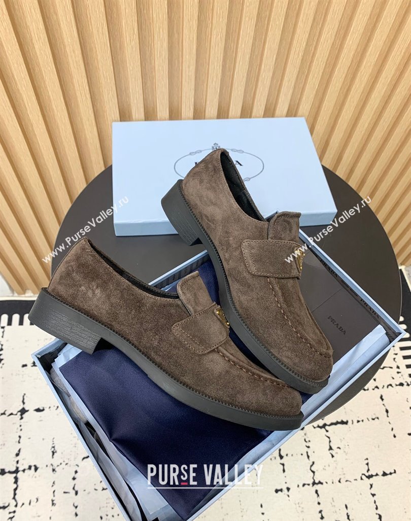 Prada Suede loafers Grey 2024 PR101104 (KER-241011096)