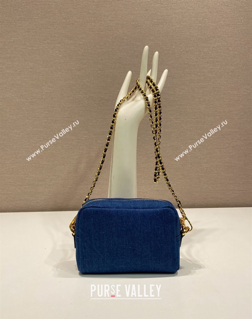 Prada Small Denim Shoulder Blue 2024 1NS695 (YZ-241031028)