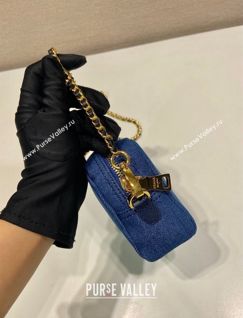 Prada Small Denim Shoulder Blue 2024 1NS695 (YZ-241031028)