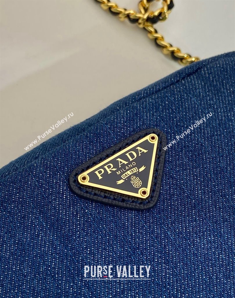 Prada Small Denim Shoulder Blue 2024 1NS695 (YZ-241031028)
