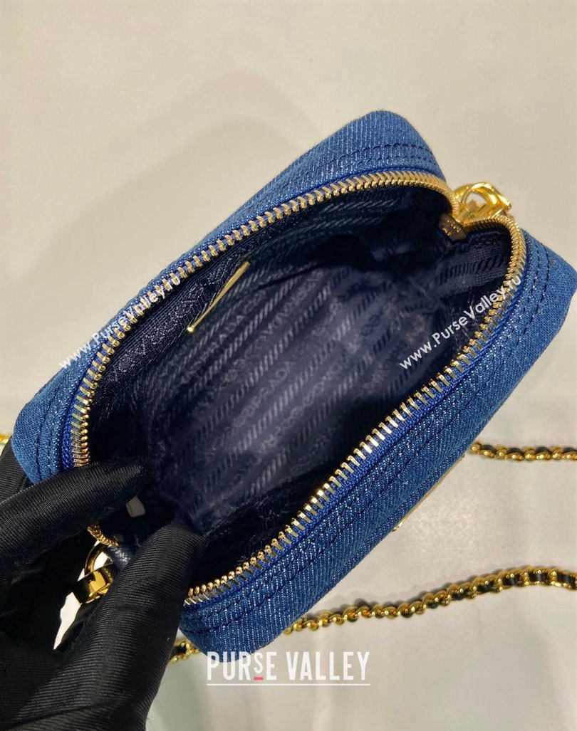 Prada Small Denim Shoulder Blue 2024 1NS695 (YZ-241031028)