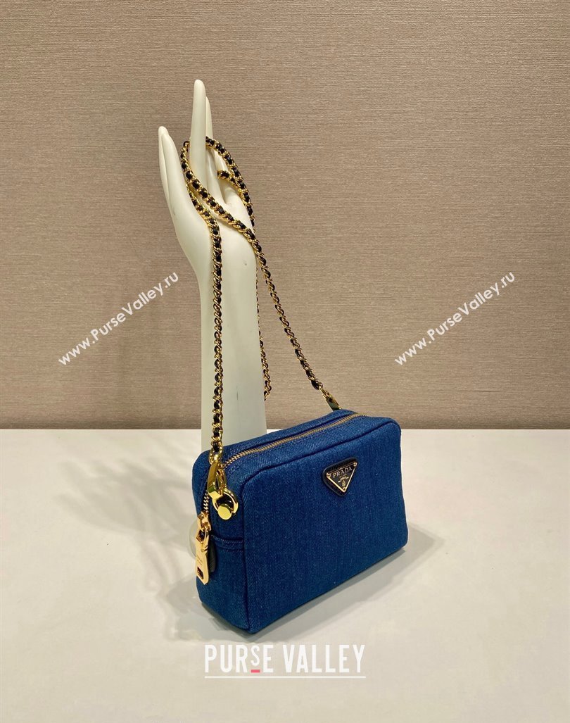 Prada Large Denim Shoulder Blue 2024 1NS696 (YZ-241031029)