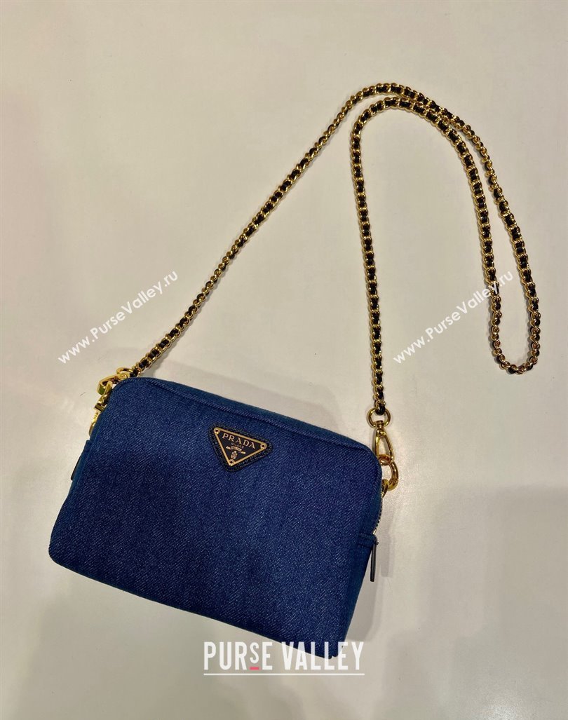 Prada Large Denim Shoulder Blue 2024 1NS696 (YZ-241031029)