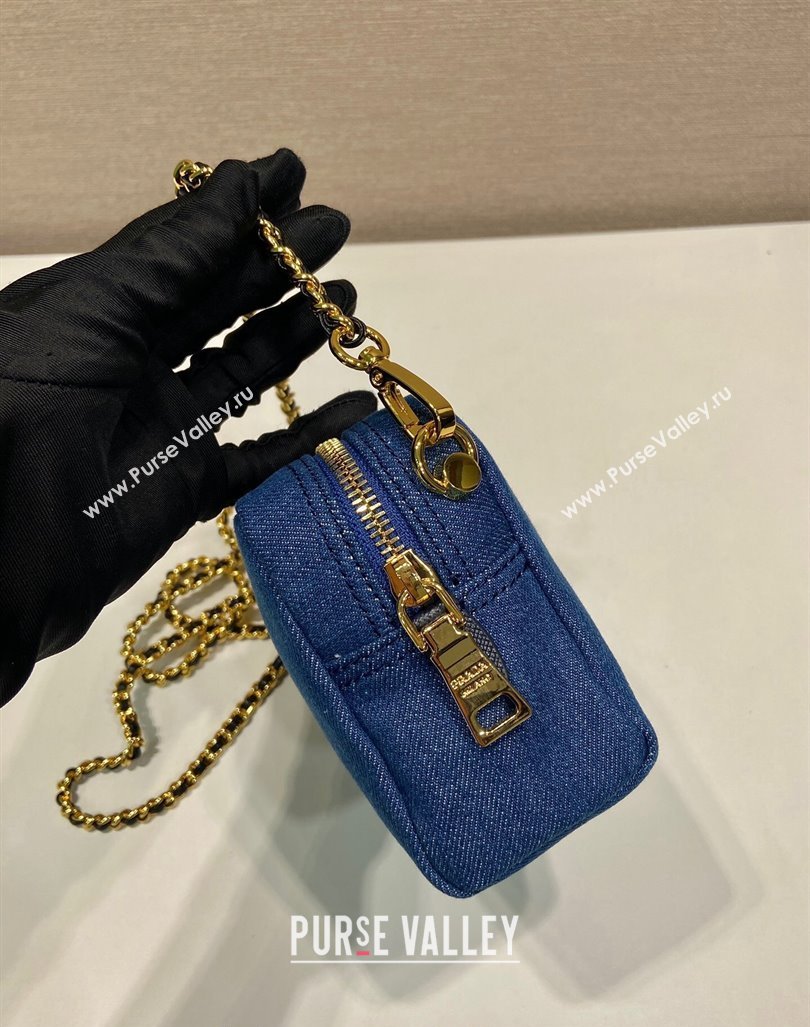 Prada Large Denim Shoulder Blue 2024 1NS696 (YZ-241031029)