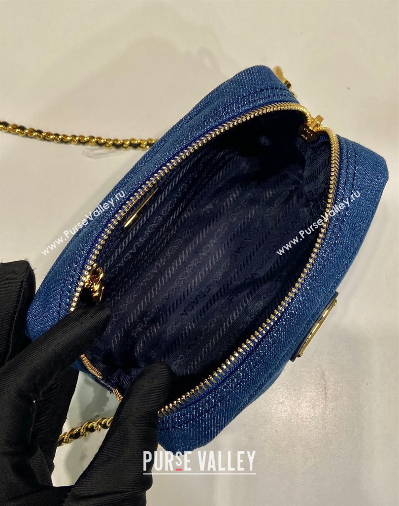 Prada Large Denim Shoulder Blue 2024 1NS696 (YZ-241031029)