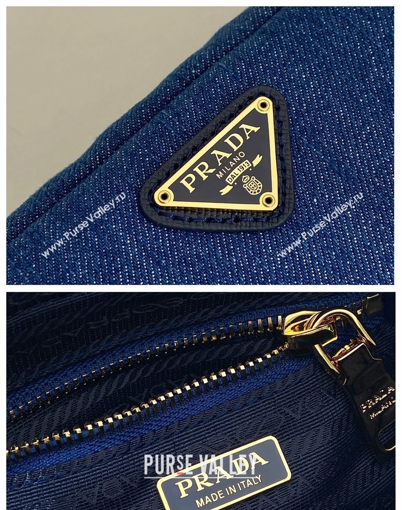 Prada Large Denim Shoulder Blue 2024 1NS696 (YZ-241031029)