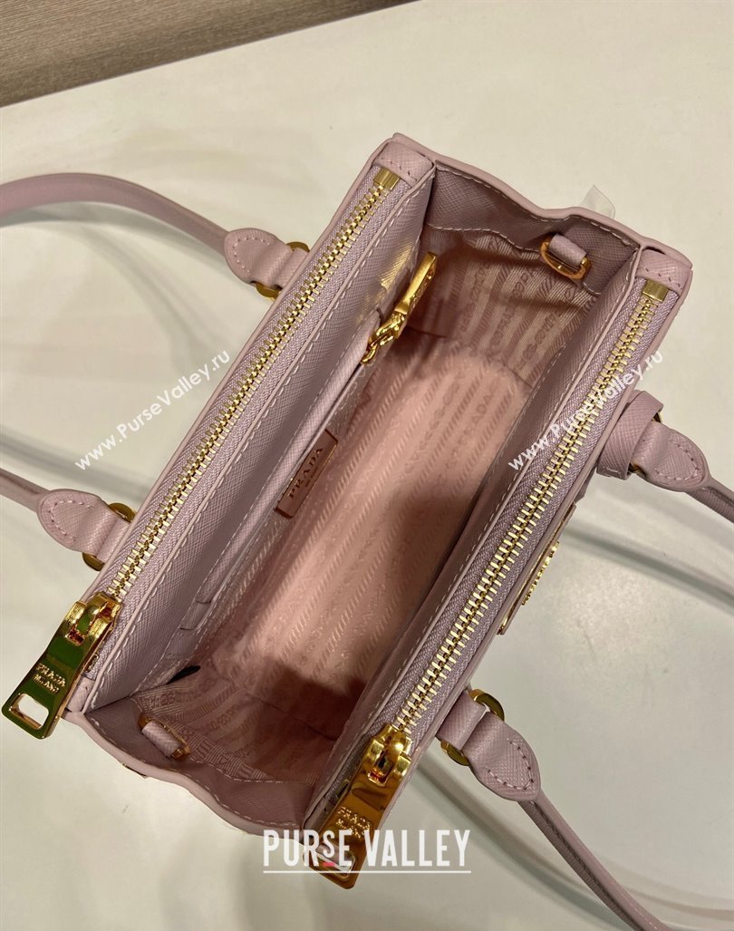 Prada Galleria Saffiano leather mini-bag Alabaster Pink 2024 1BA906 (YZ-241031030)