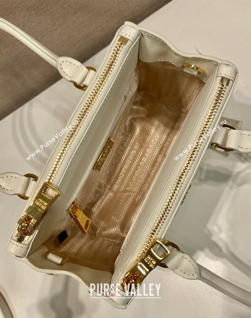 Prada Galleria Saffiano leather mini-bag White 2024 1BA906 (YZ-241031031)