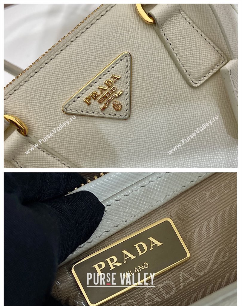 Prada Galleria Saffiano leather mini-bag White 2024 1BA906 (YZ-241031031)