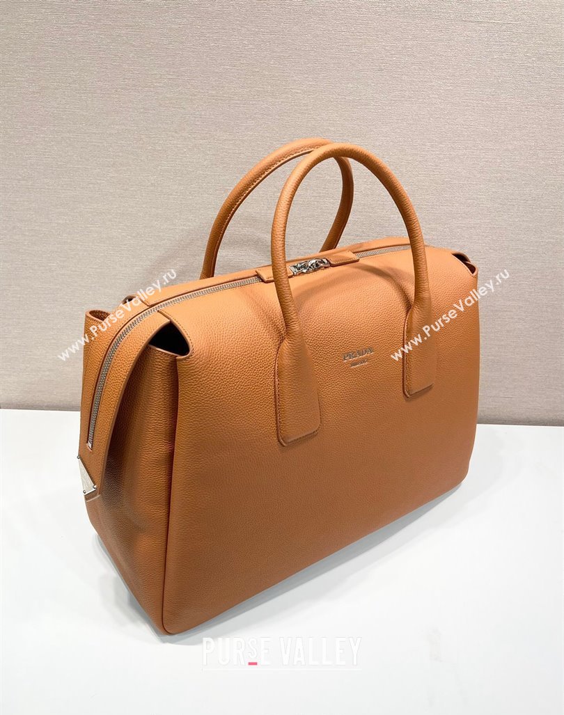 Prada Leather Travel Bag 2VC035 Light Brown 2024 (YZ-241031034)