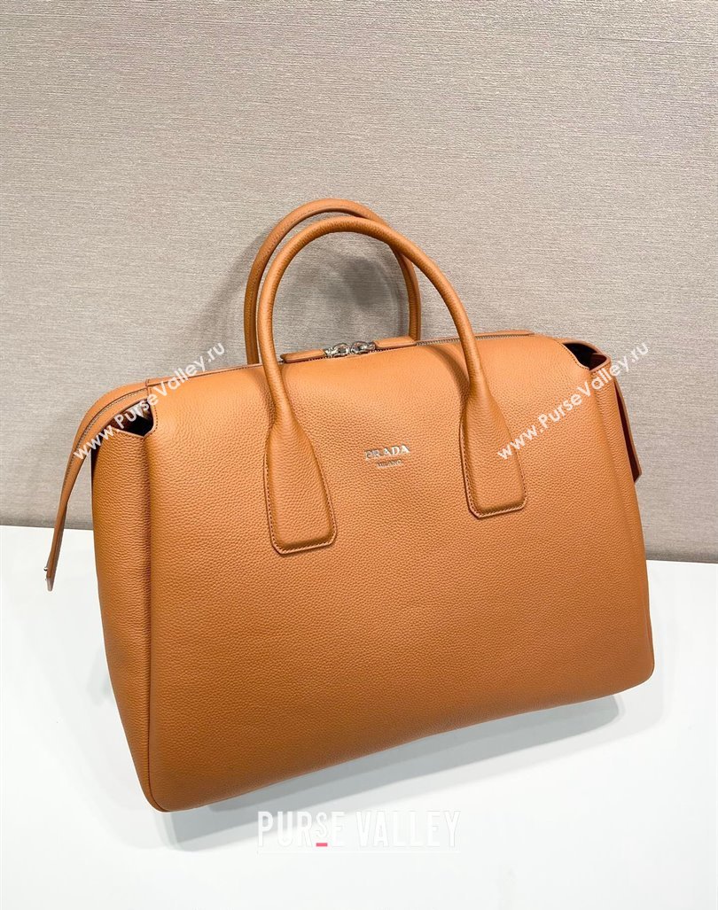 Prada Leather Travel Bag 2VC035 Light Brown 2024 (YZ-241031034)