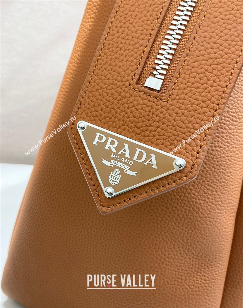 Prada Leather Travel Bag 2VC035 Light Brown 2024 (YZ-241031034)