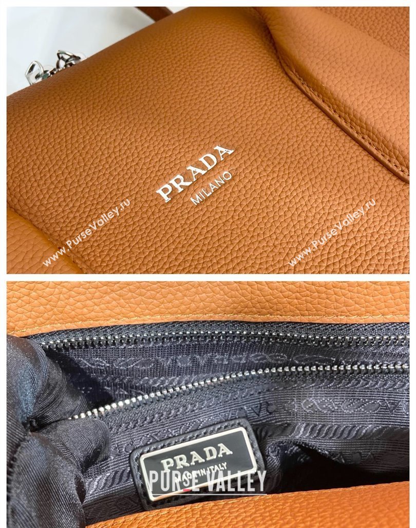 Prada Leather Travel Bag 2VC035 Light Brown 2024 (YZ-241031034)