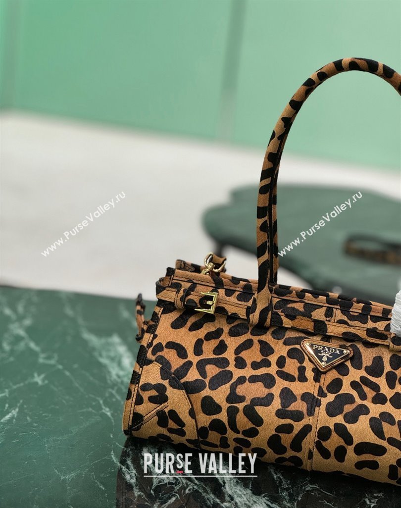 Prada Bonnie Medium printed leather Honey Yellow 2024 1BA426 (YZ-250521044)