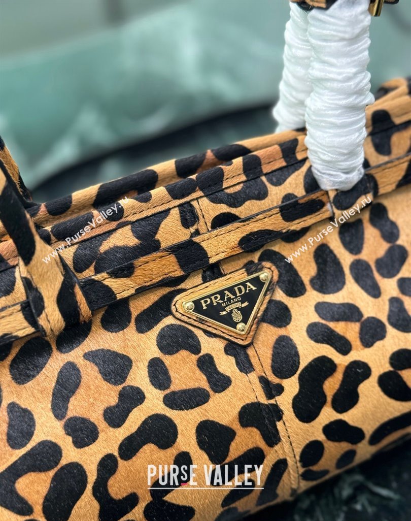 Prada Bonnie Medium printed leather Honey Yellow 2024 1BA426 (YZ-250521044)