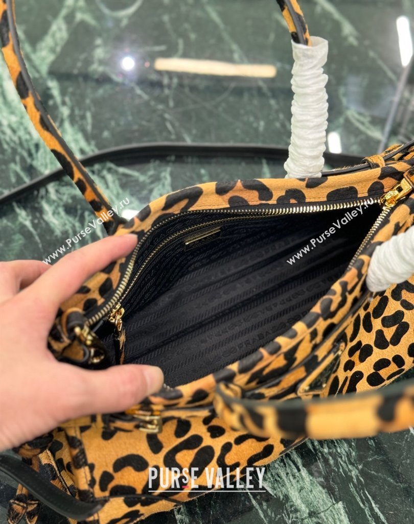 Prada Bonnie Medium printed leather Honey Yellow 2024 1BA426 (YZ-250521044)